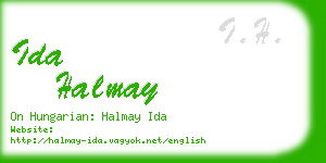 ida halmay business card